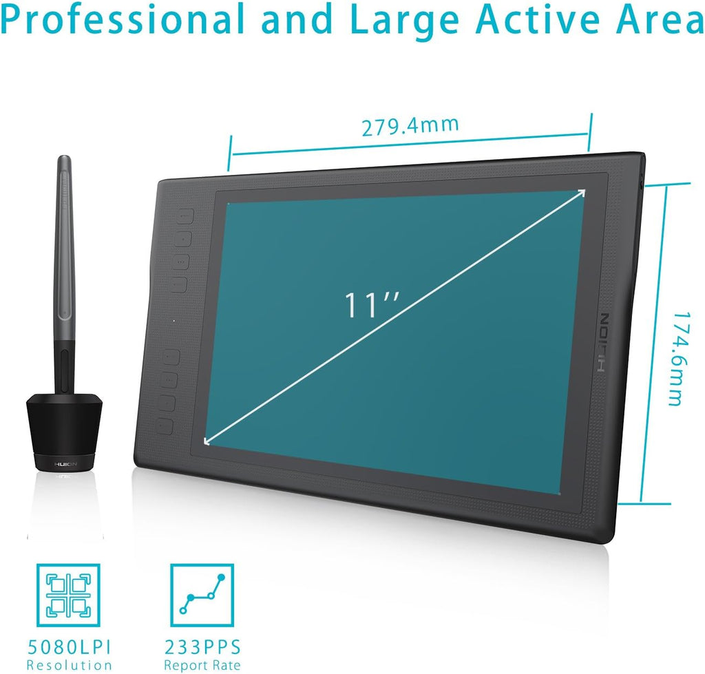 Wireless Graphic Drawing Tablet with 8192 Pressure Sensitivity, 11 x 6.87 inches N49230