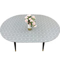Round Vinyl Fitted Tablecloth with Elastic Edge for 40"-44" Round Table Y198