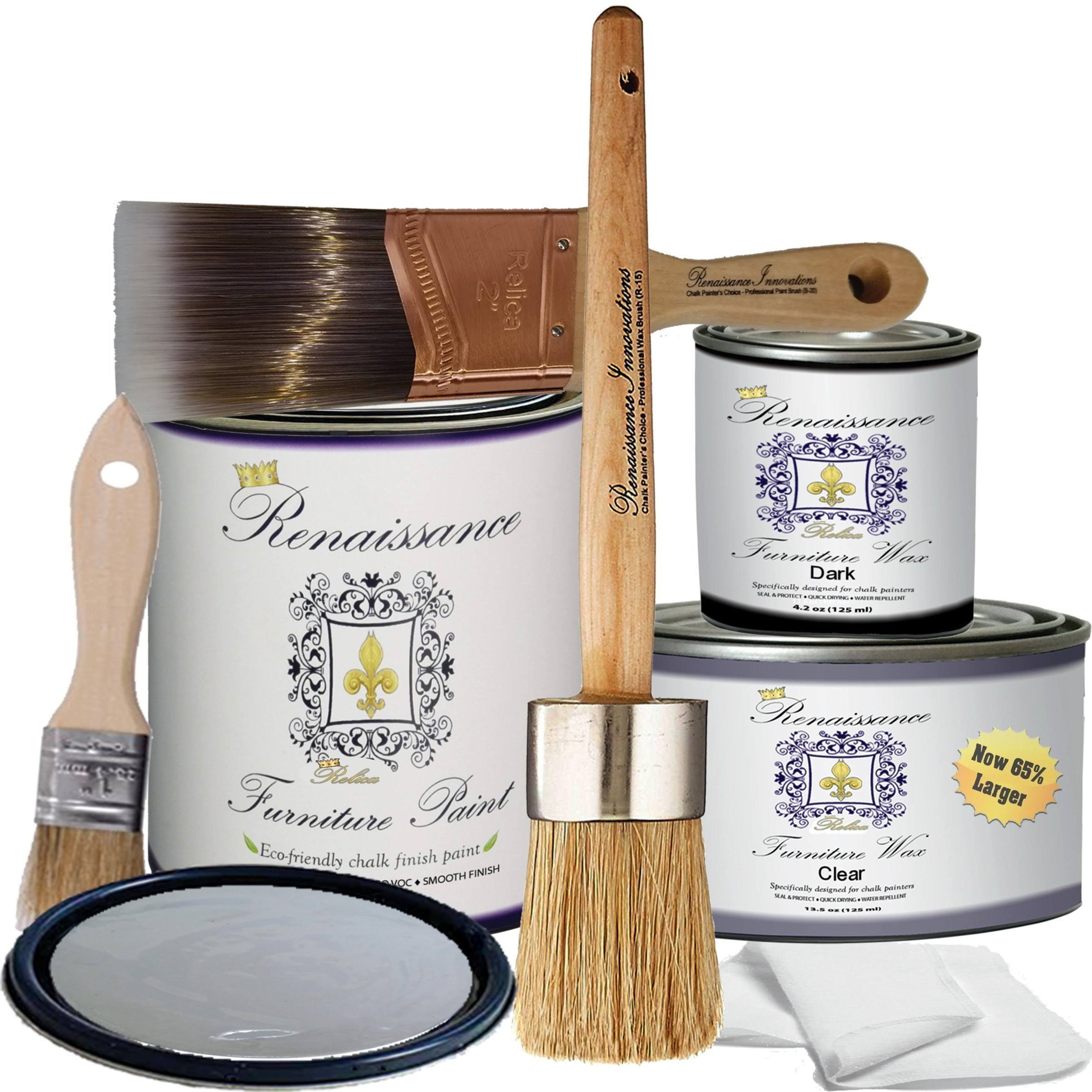 32 Ounces Chalk Furniture Paint Starter Kit with Wax X319597