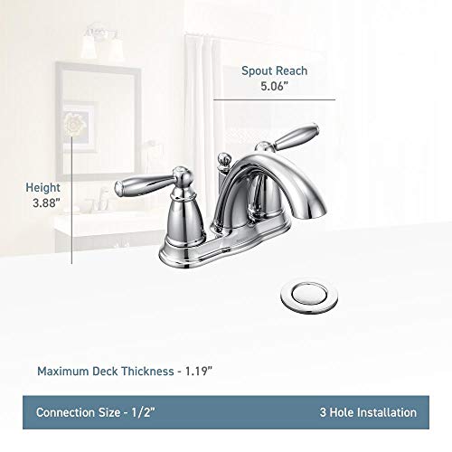 Oil Rubbed Bronze Two-Handle Low Arc Centerset Bathroom Faucet with Drain Assembly J79167