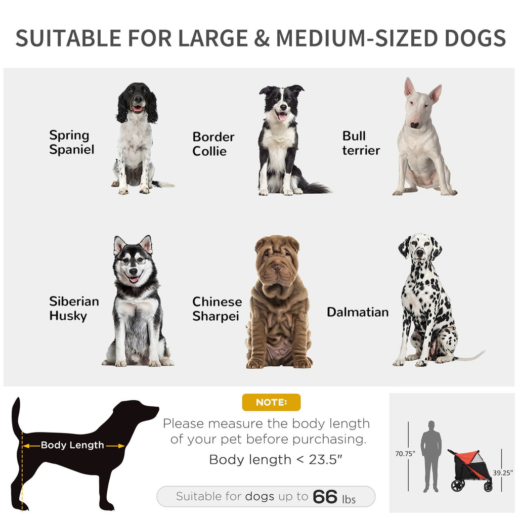 Gray Foldable Pet Stroller with 2 Safety Lashes R808268