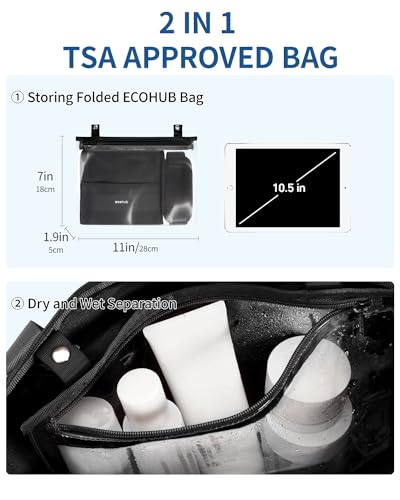 Green 30L Underseat Carry On Bag with Removable TSA Approved Wet Bag P710