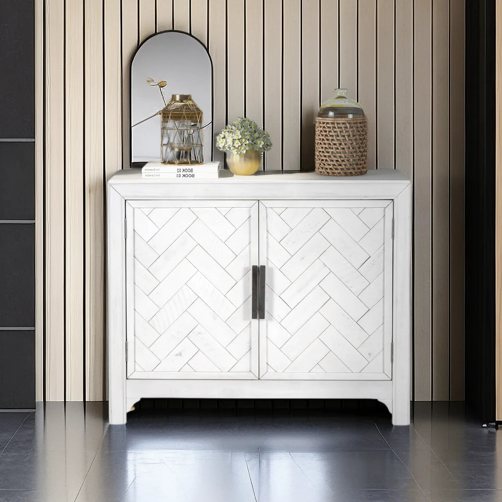 Antique Accent Cabinet with Adjustable Shelves J4541