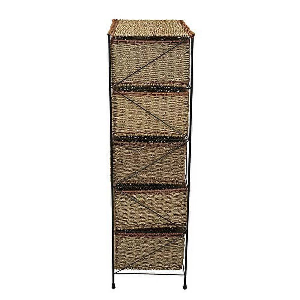5-Drawer Rattan Storage Unit G5323