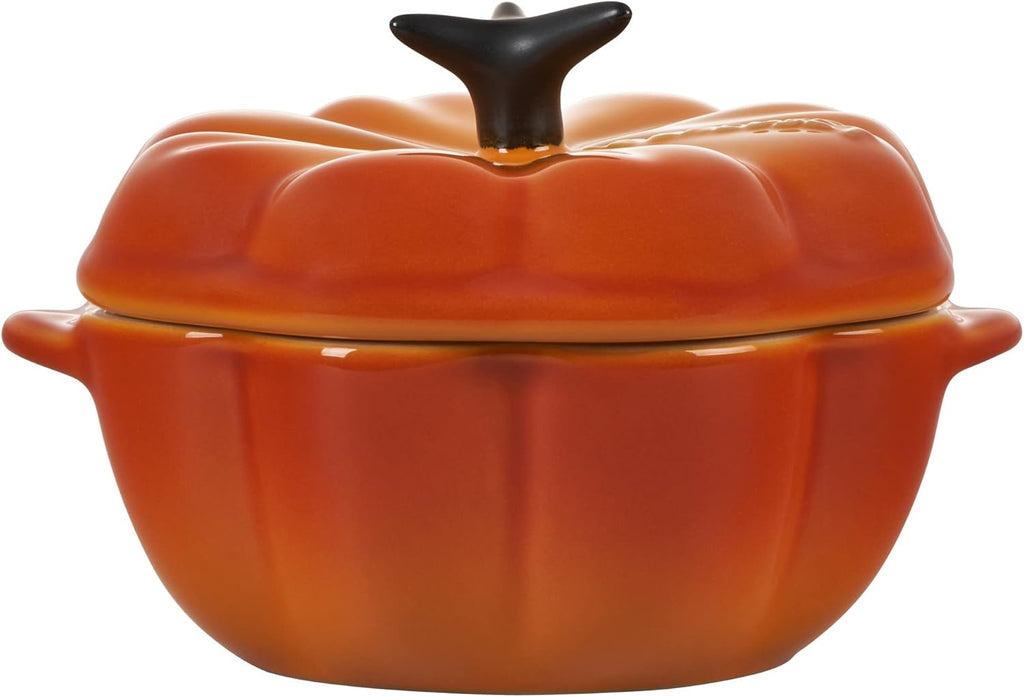 Stoneware Figural Pumpkin Petite Cocotte, 12oz, Persimmon E322