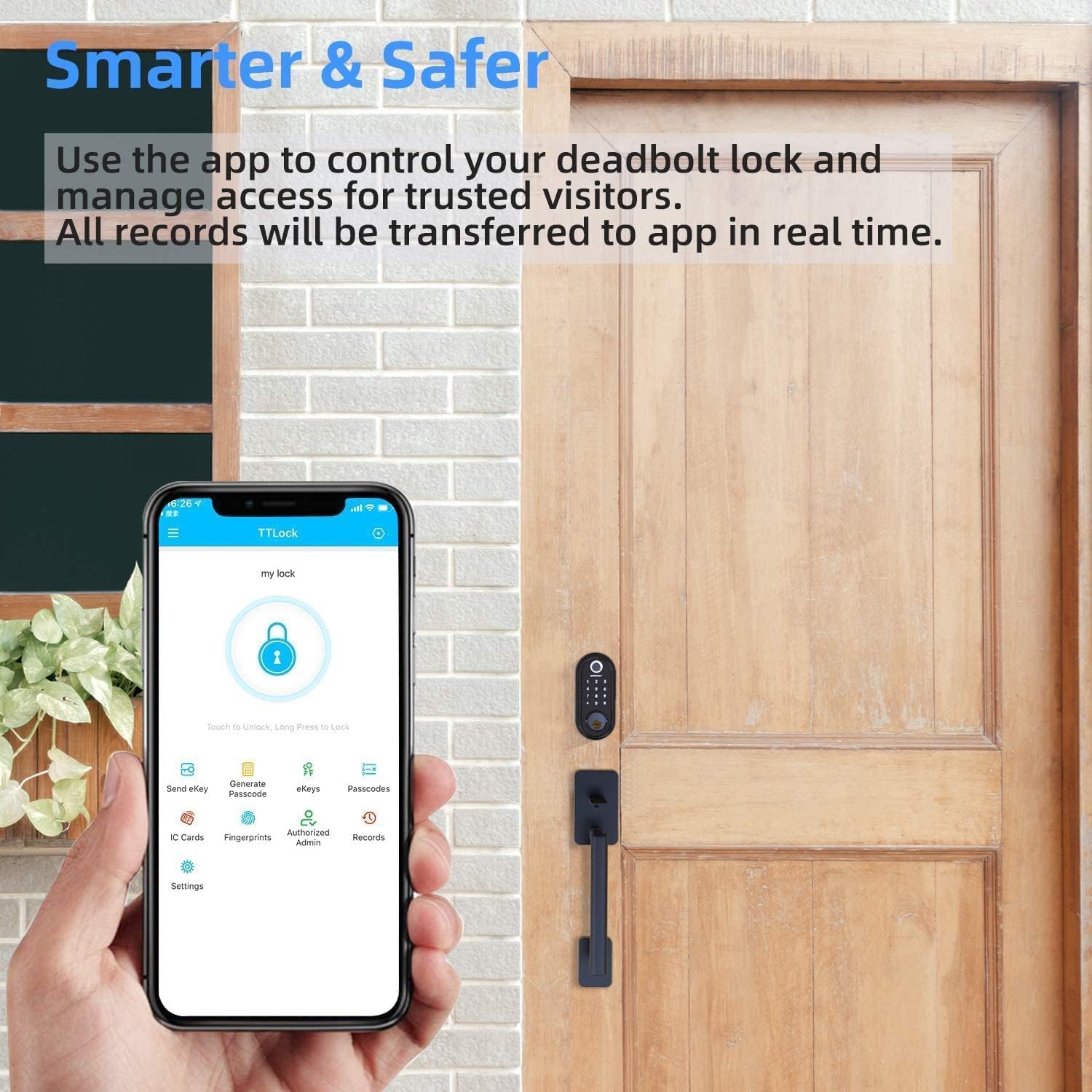 7-in-1 Fingerprint Door Lock with Touchscreen Keypad L635940