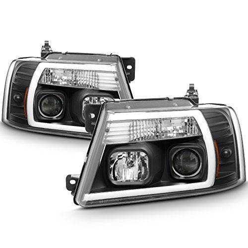 Black LED Projector Headlights Pair Z189