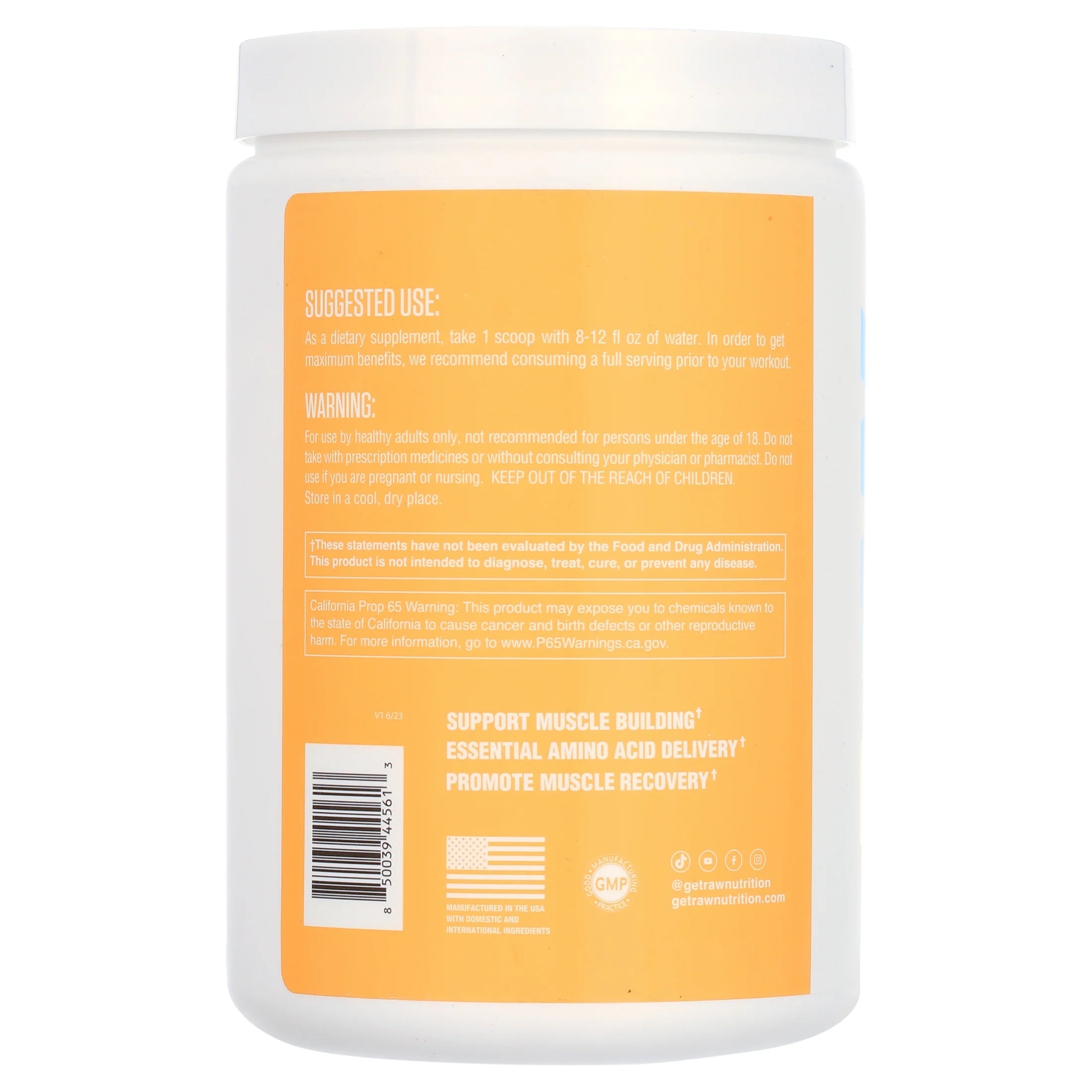 25 Servings Essential Amino Acids Powder Supplement L6459