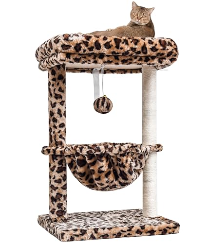 Small Cat Tree with Scratching Post and Basket K431