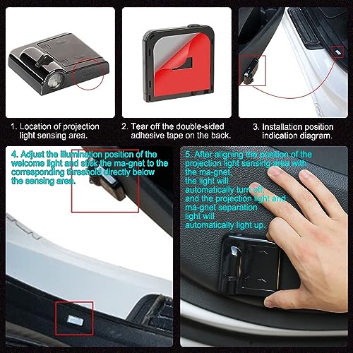 2PCS Car Door LED Projector Lights U829