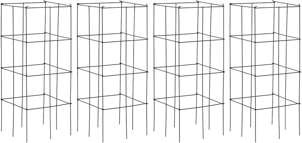 4 Pack 39 Inches Tall Square Plant Support Cage U707596