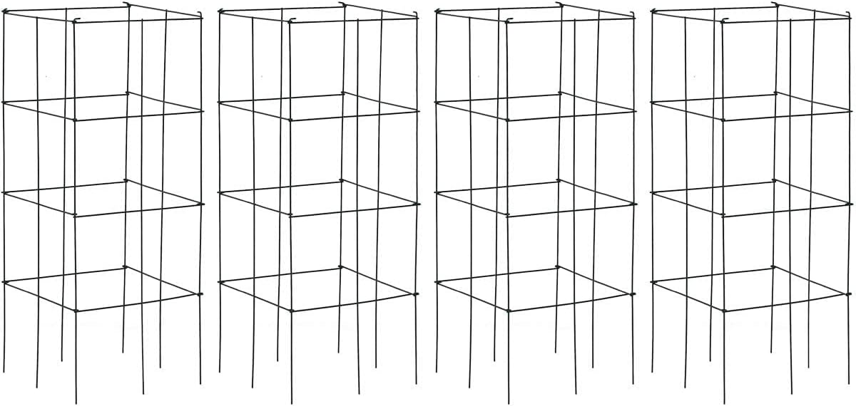4 Pack 39 Inches Tall Square Plant Support Cage U707596
