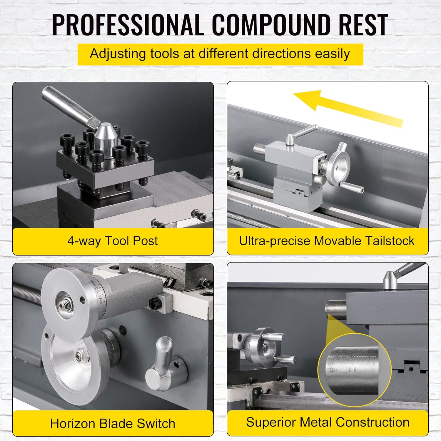 8.7 x 29.5 Inch 750W Metal Lathe B363