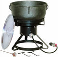 17.5-Inch Outdoor Cooker with 10-Gallon Cast Iron Jambalaya Pot J60980