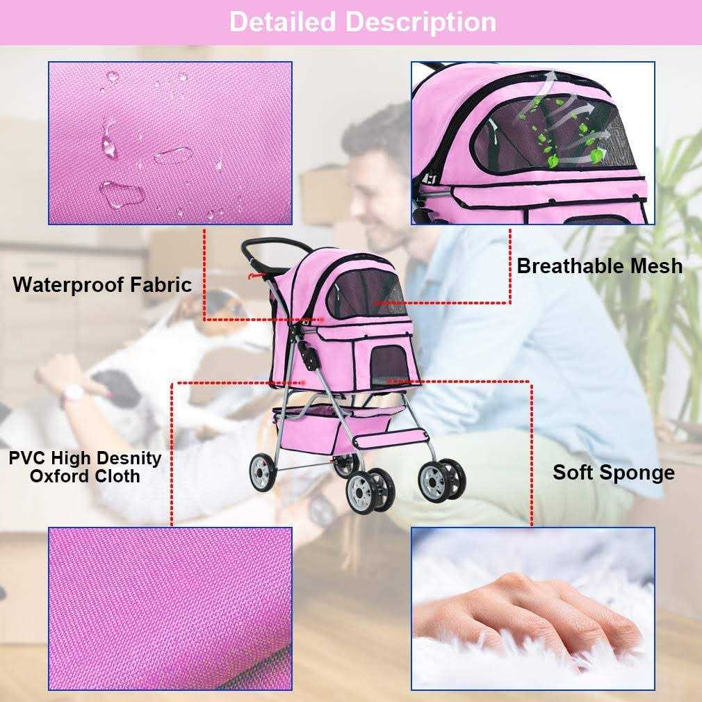 Pet Stroller Folding Carrier K161