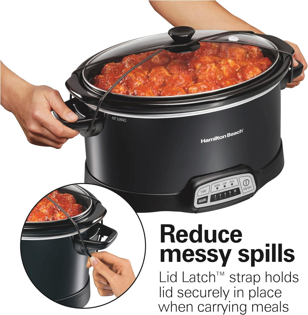 Electric Deep Fryer with Frying Basket, 7 Quart Programmable Slow Cooker N65475
