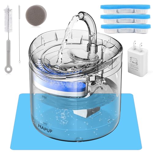 61OZ/1.8L Automatic Pet Drinking Fountain with 2 Filter Replacement and 1 Water Pump M902
