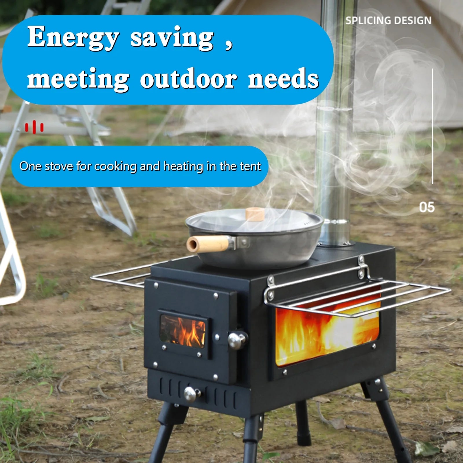 Outdoor Wood Burning Stove with Pipe Y627