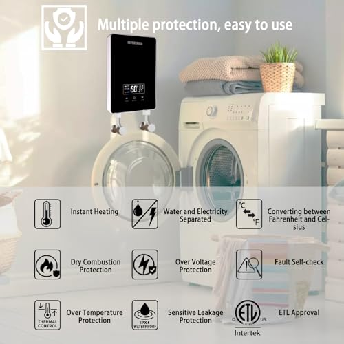 Tankless Electric Water Heater 110V Under Sink with Remote Control S131