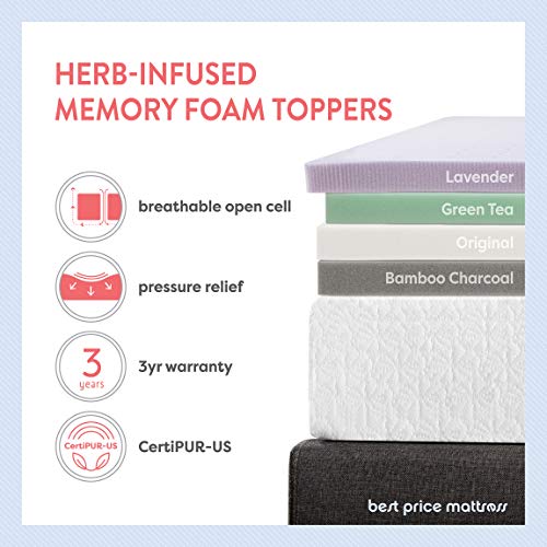2 Inch Ventilated Memory Foam Mattress Topper, Queen C141