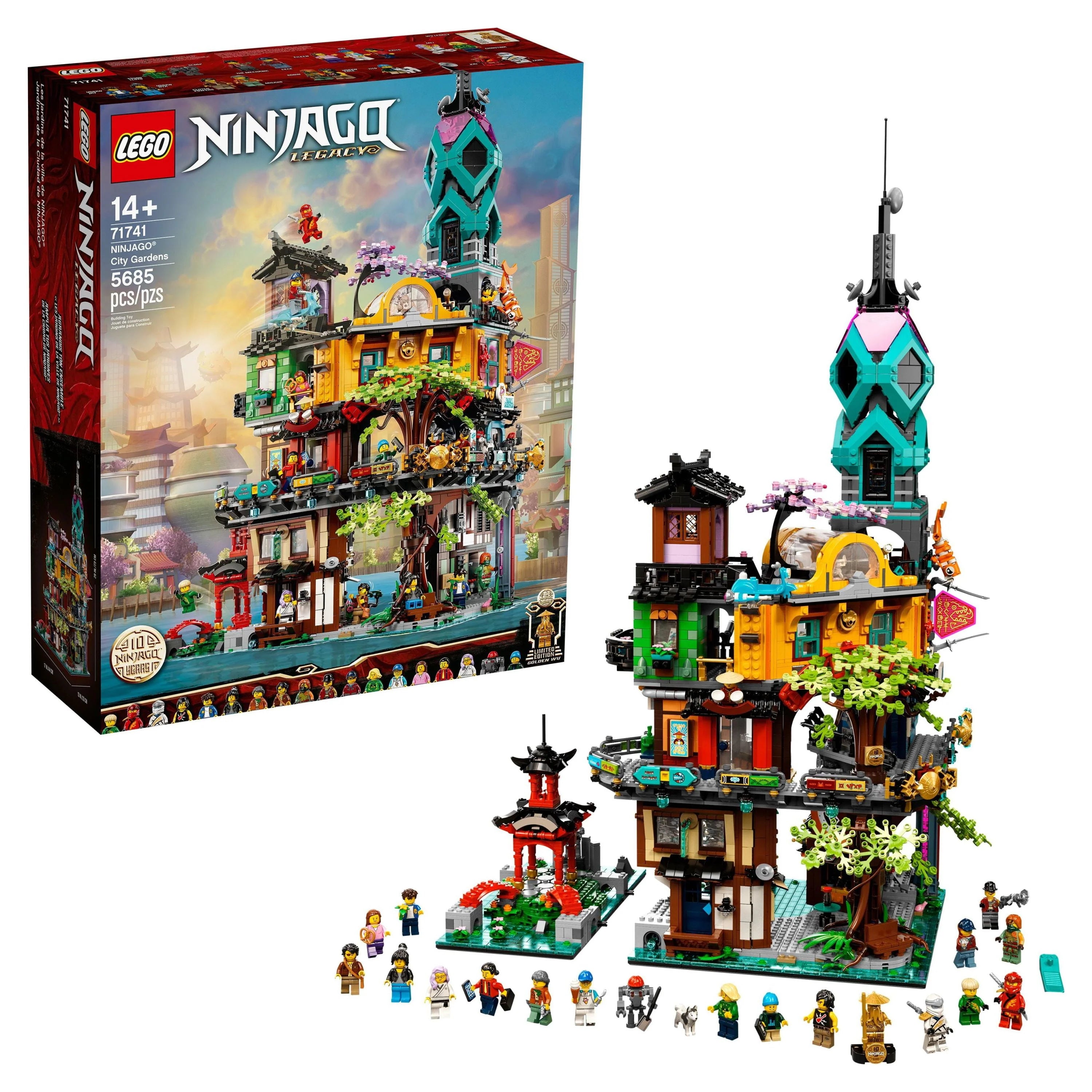 LEGO NINJAGO City Gardens Building Toy with 19 Minifigures (5,685 Pieces) I563