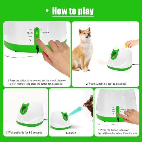 Dog Ball Thrower Launcher with 6 Mini Balls M11108