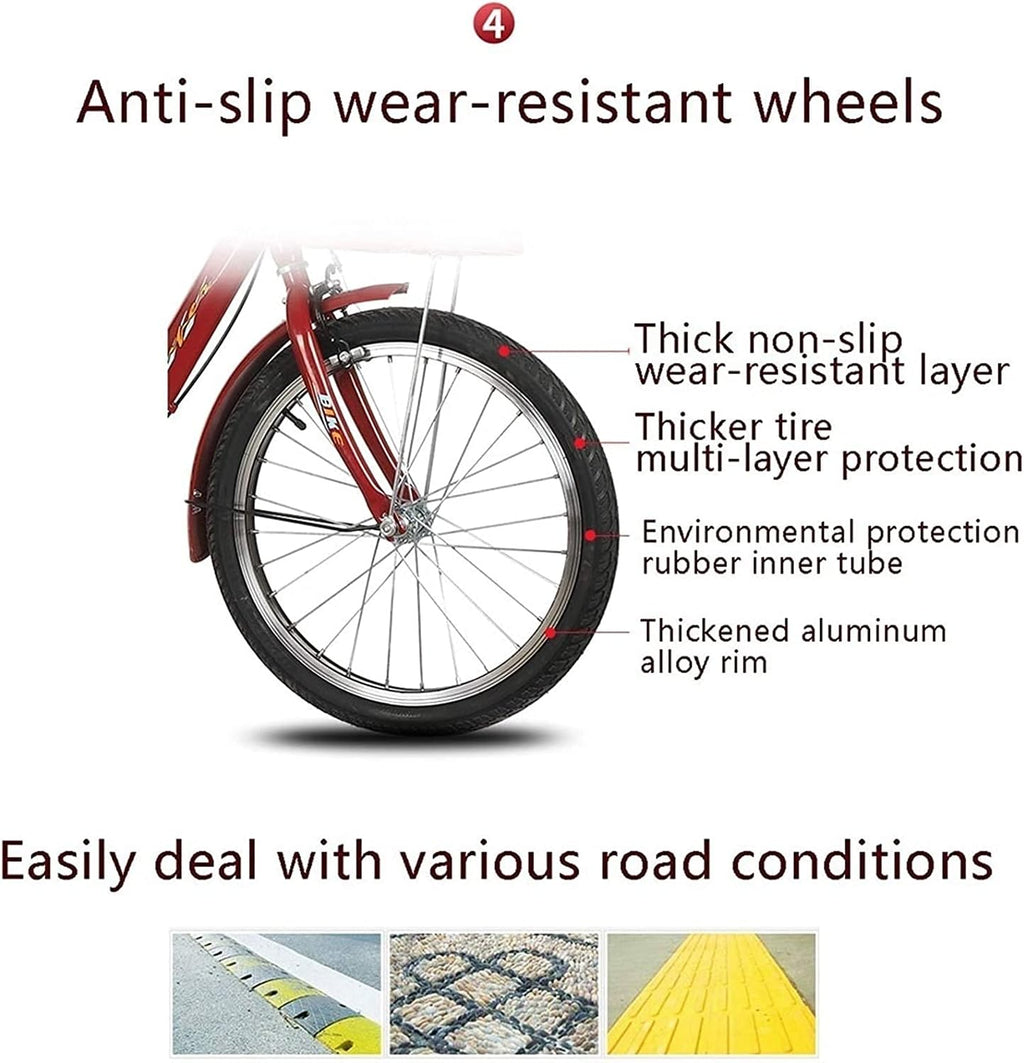 20 Inch Single Speed Adult Tricycle with Large Basket T331