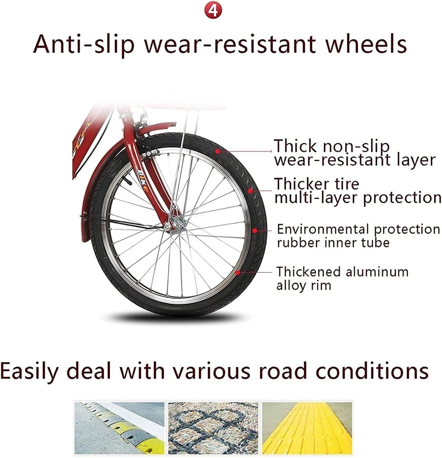20 Inch Single Speed Adult Tricycle with Large Basket T331