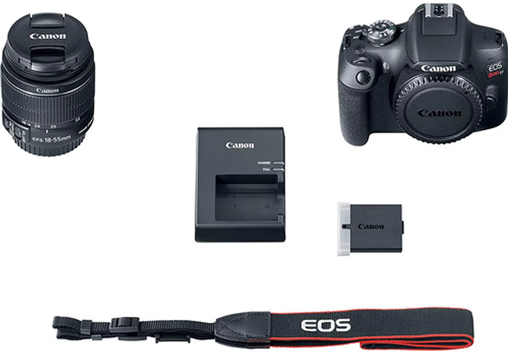DSLR Camera with 18-55mm Zoom Lens 32GB Memory Card Case Tripod 20pc Bundle B899
