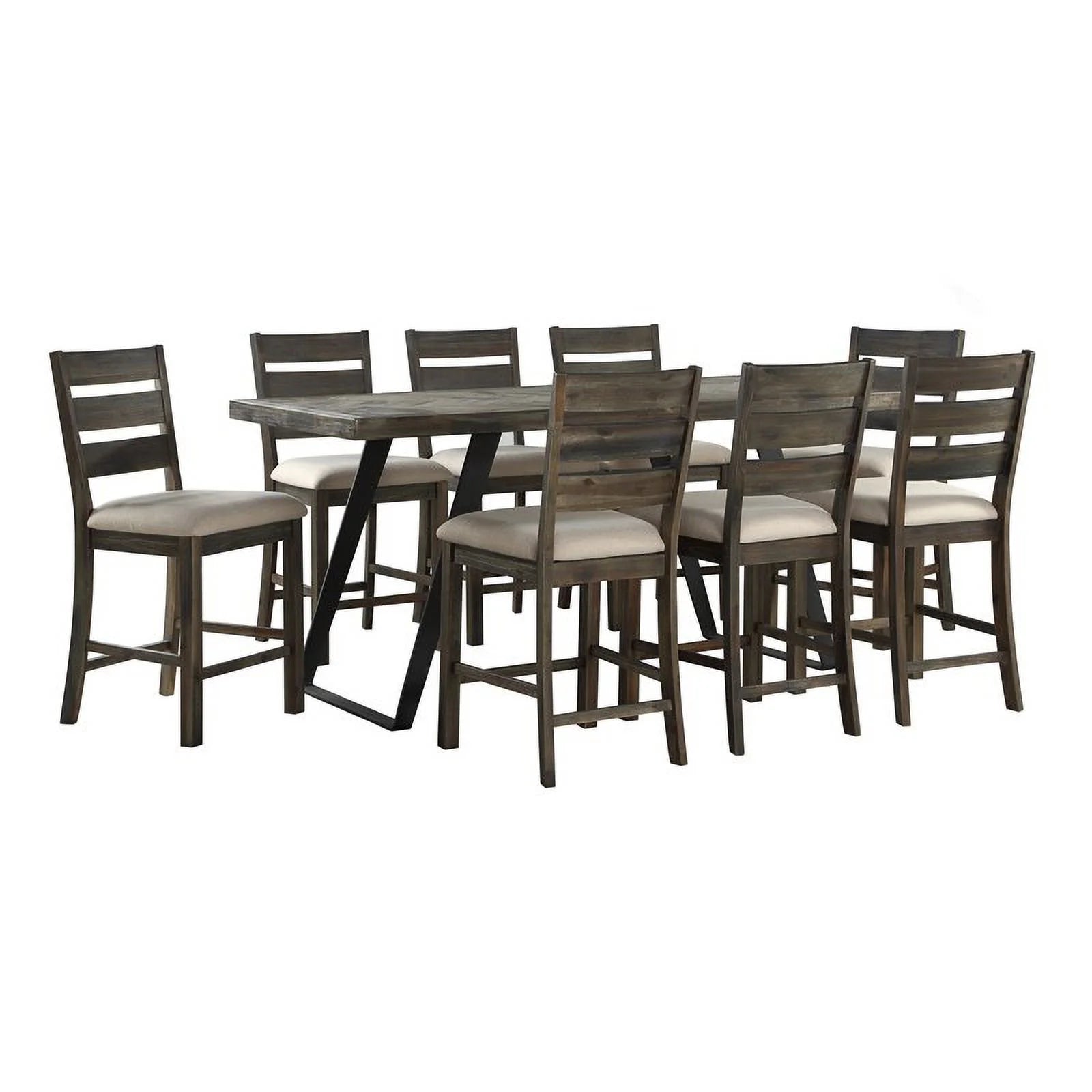 Wood Herringbone Counter Height Dining Table P33222