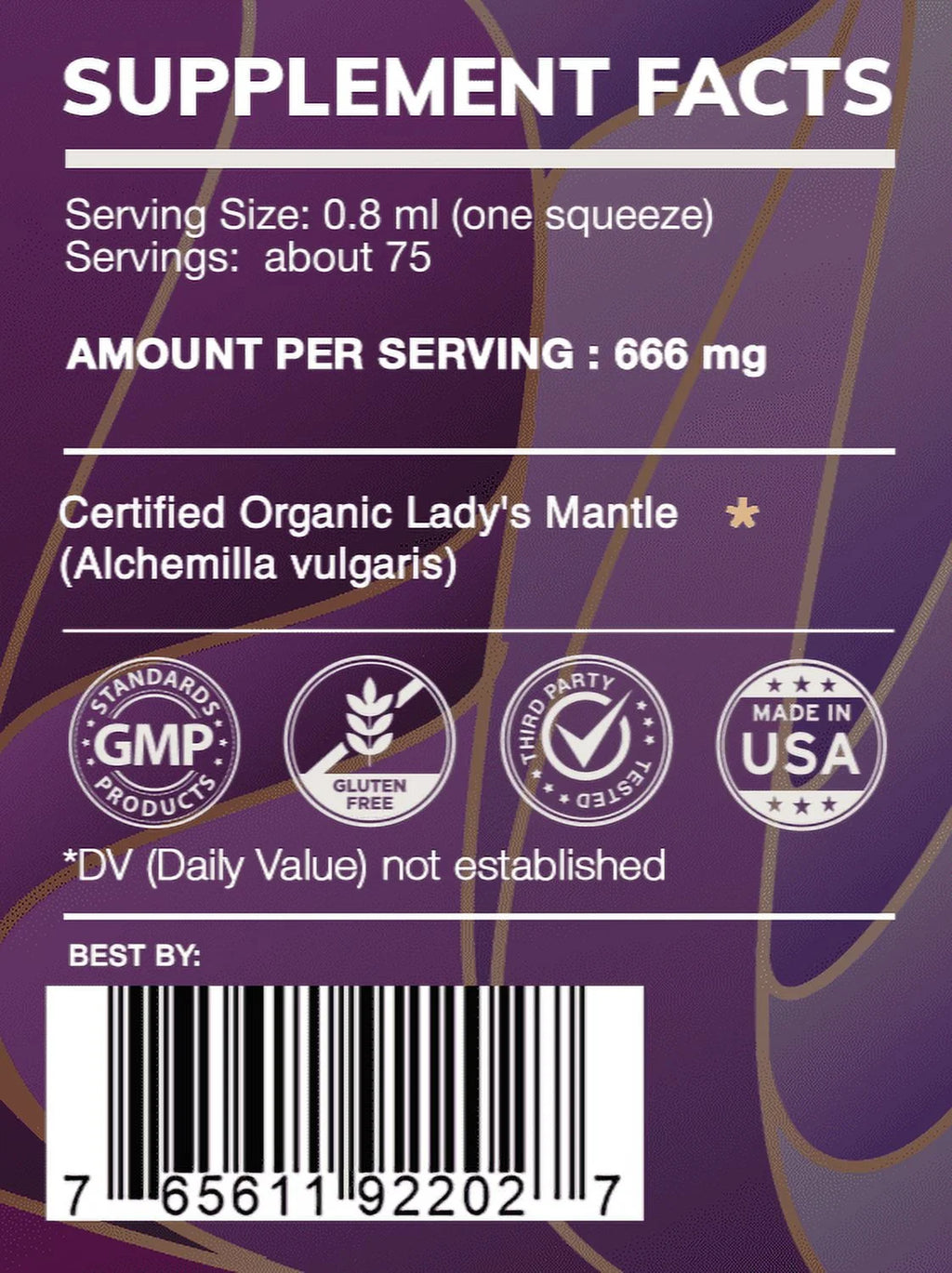 Lady's Mantle Alcohol Herbal Extract Tincture 2 oz Q500