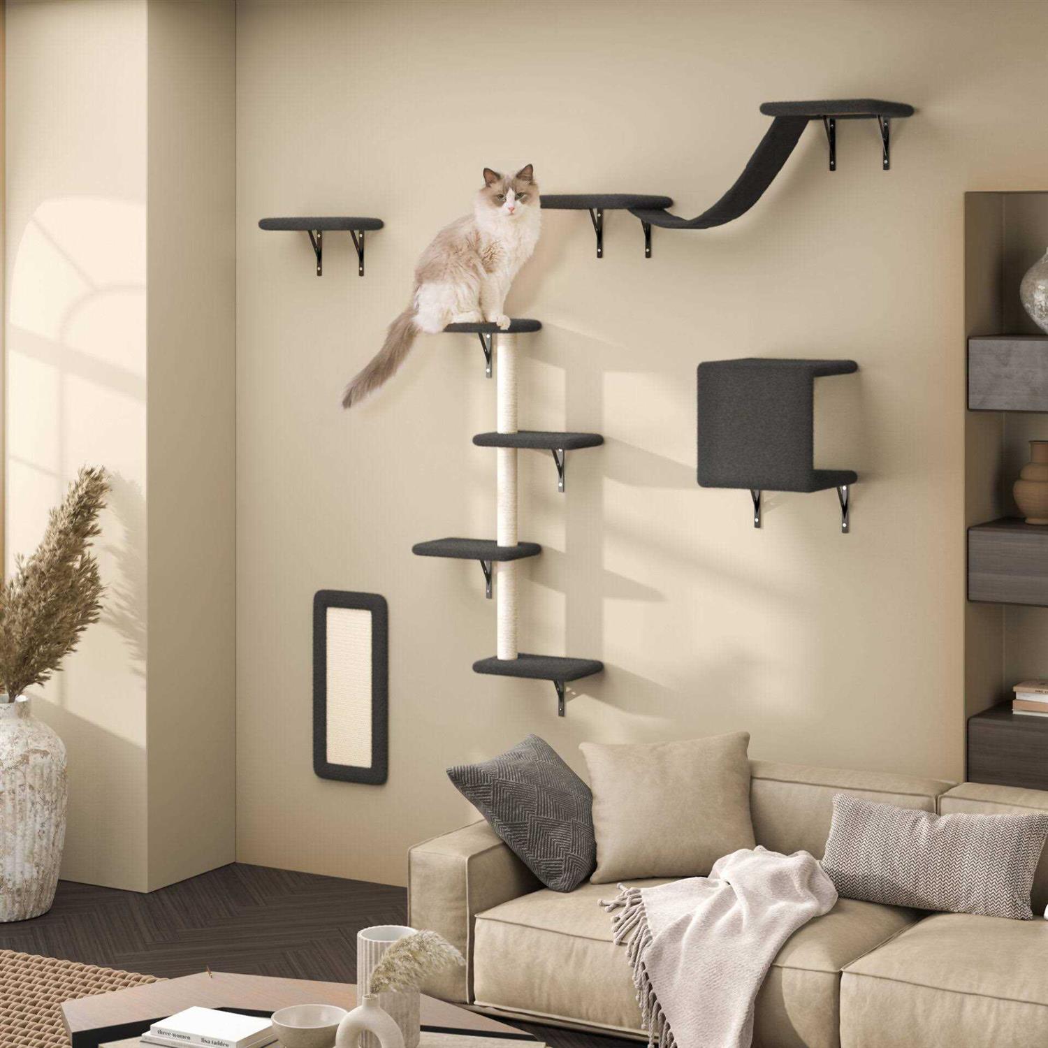 Wall Mounted Shelves Set Cat Tree D24078