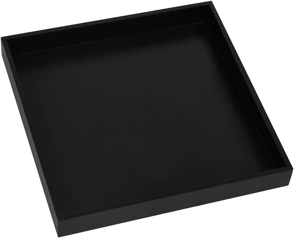 Black and Gold 15"x15"x15.2" MDF Side Table Q282