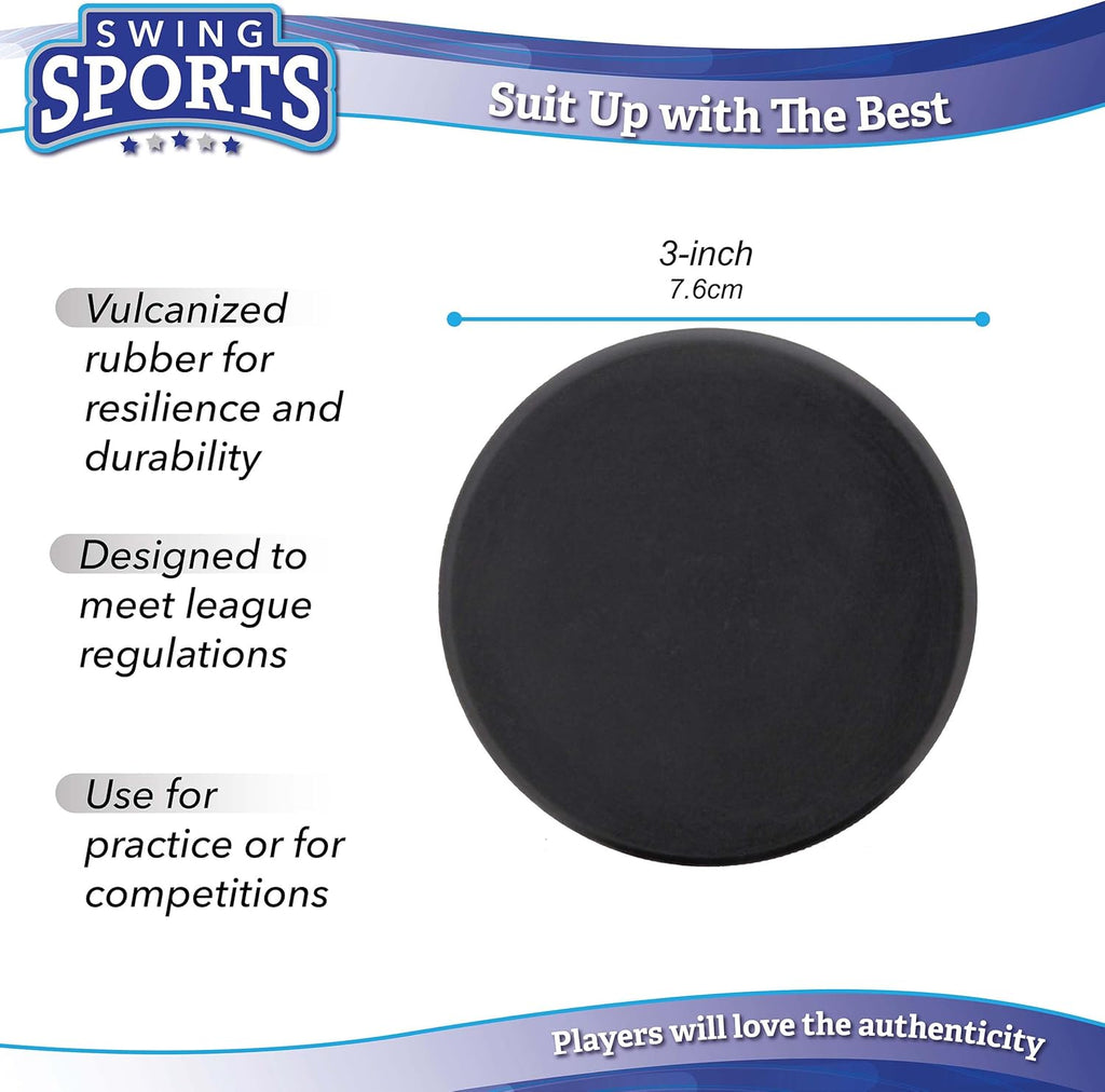 100pk Rubber Hockey Pucks 6oz Z563
