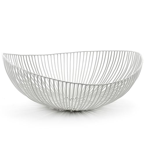 Round White Iron Fruit Bowl M609171