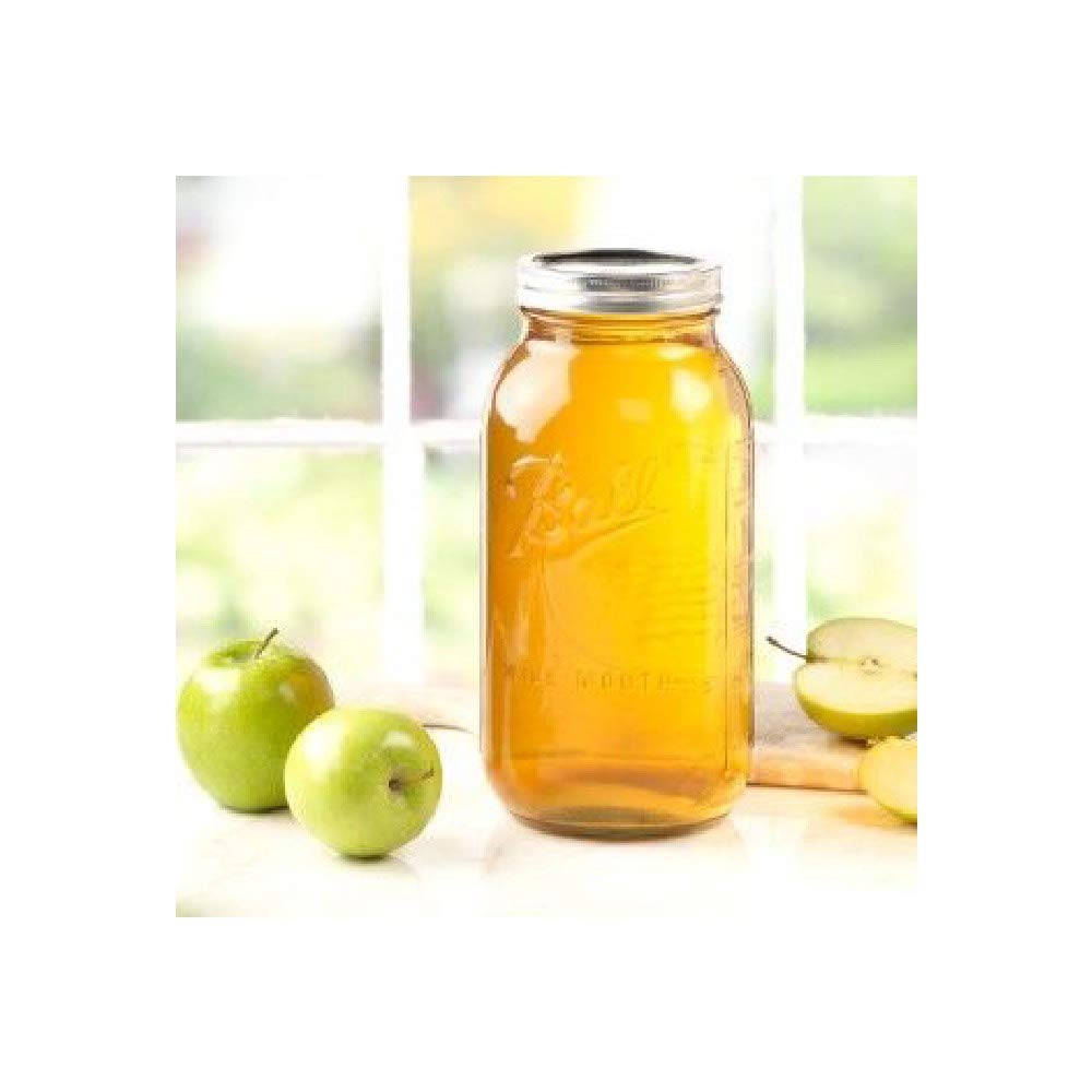 Clear 64 Oz Wide Mouth Half Gallon Jars with Lids and Bands, Set of 6 P10270