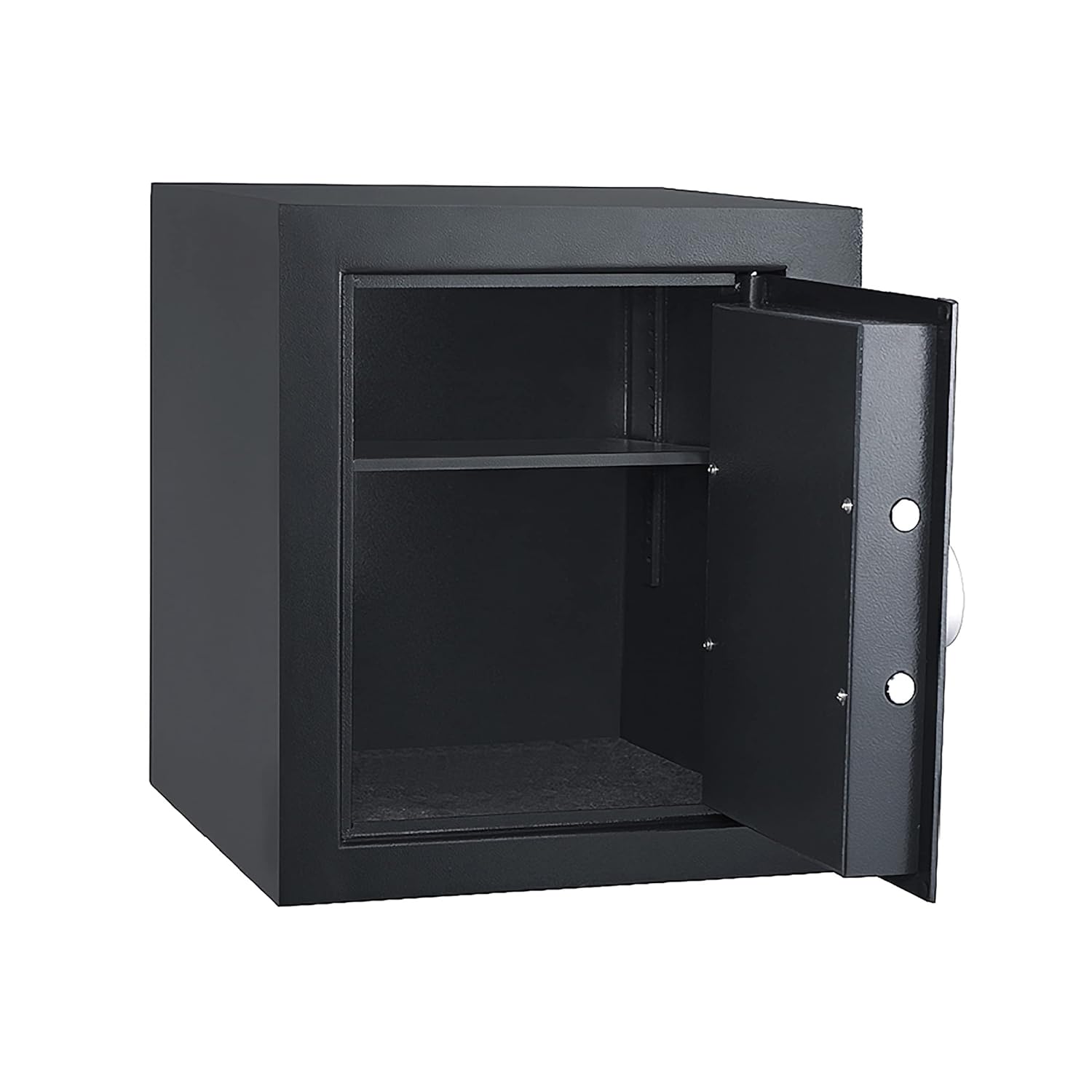 Gray Fireproof Electronic Lockbox with Keypad and Interior Shelf G913542