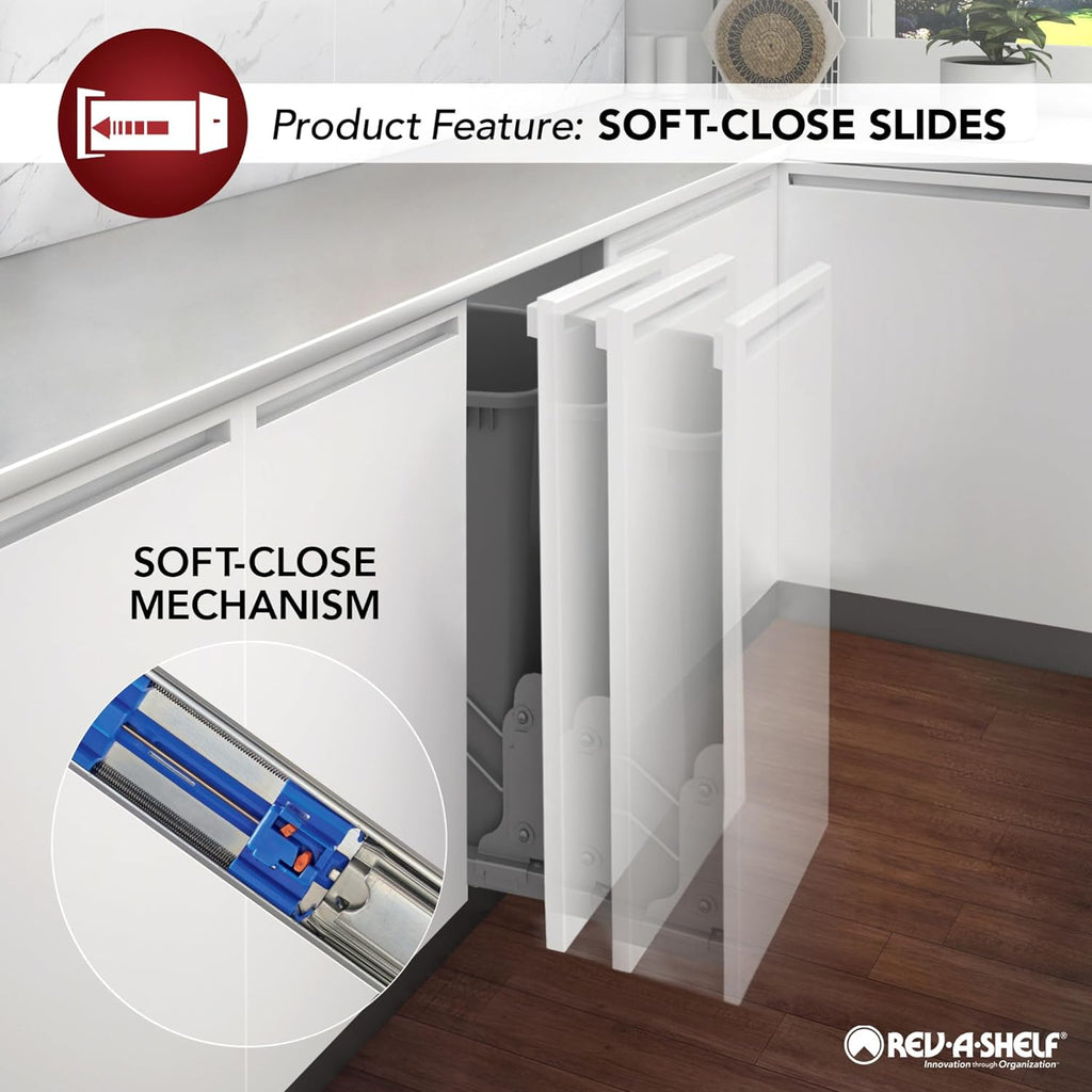 Wood Base Cabinet Knife Block Pull Out Organizer with Soft Close F8972