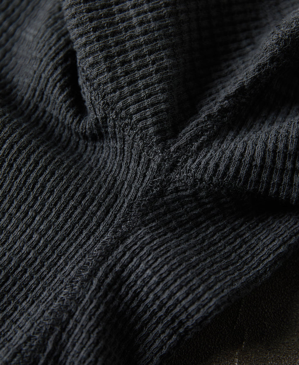 Honeycomb Waffle Knit Henley T-shirt