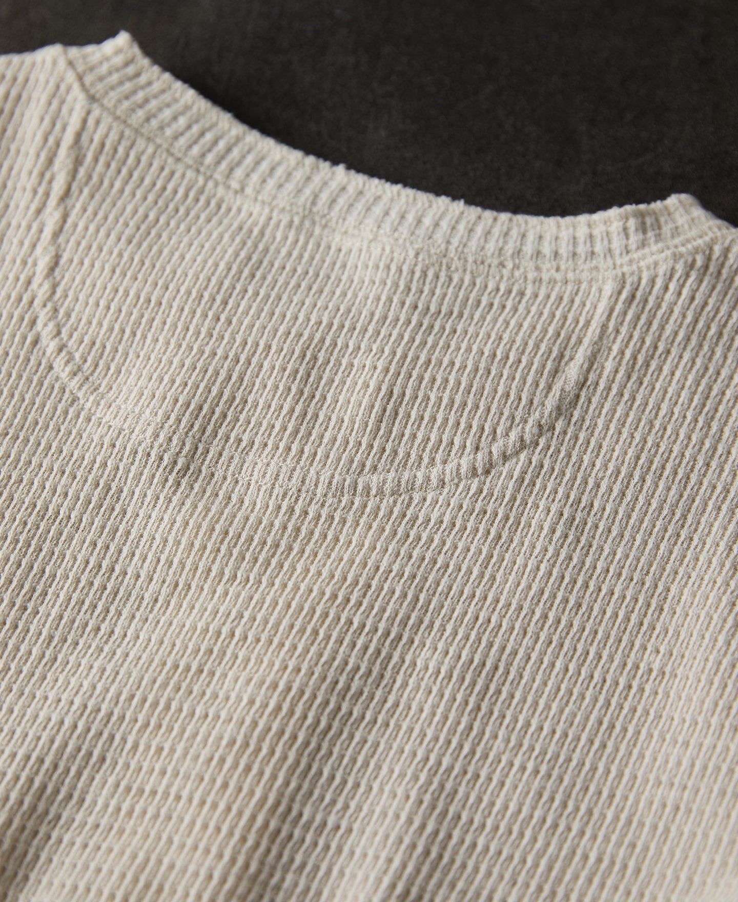 Honeycomb Waffle Knit Henley T-shirt
