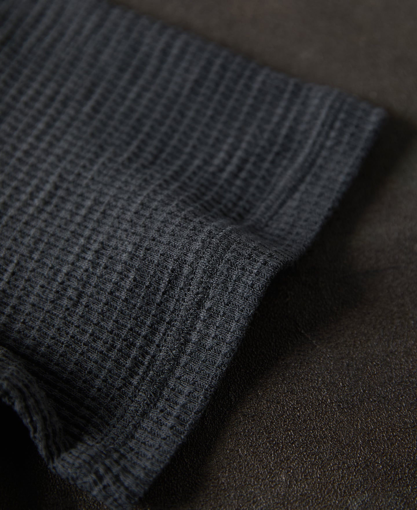 Honeycomb Waffle Knit Henley T-shirt